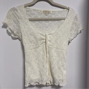 Madden Girl Cream Lace Blouse